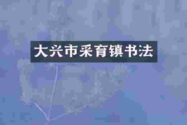 大兴市采育镇书法