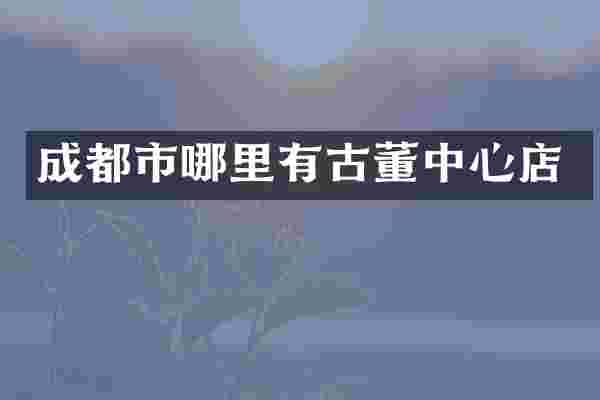 成都市哪里有古董中心店