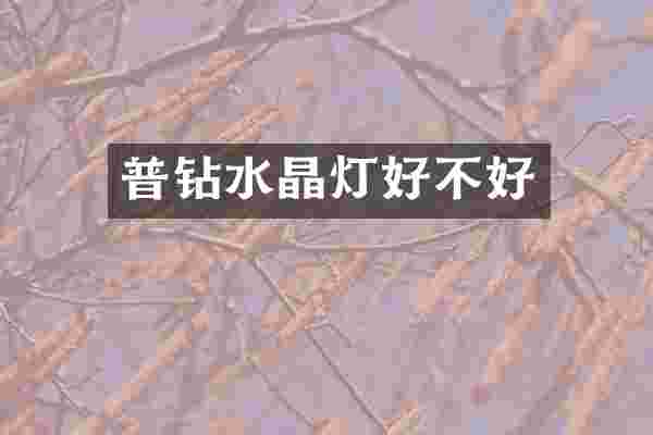 普钻水晶灯好不好