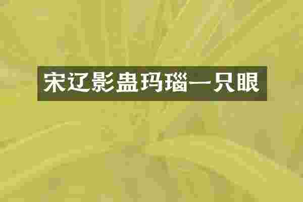 宋辽影蛊玛瑙一只眼