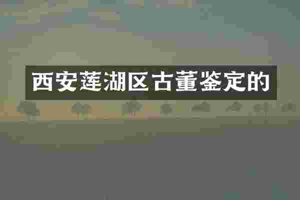 西安莲湖区古董鉴定的