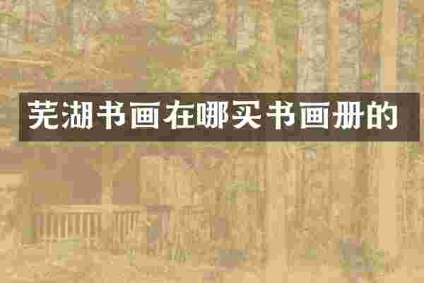 芜湖书画在哪买书画册的