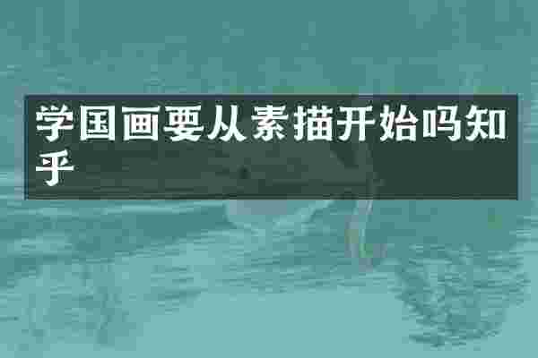 学国画要从素描开始吗知乎